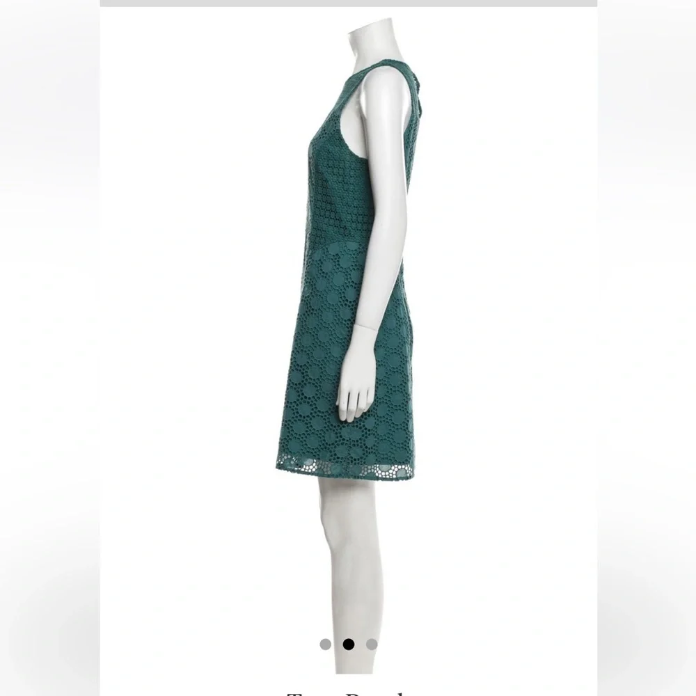 Tory Burch Women’s Crew Neck Shift‎ Dress. Size 10. Teal. Floral.